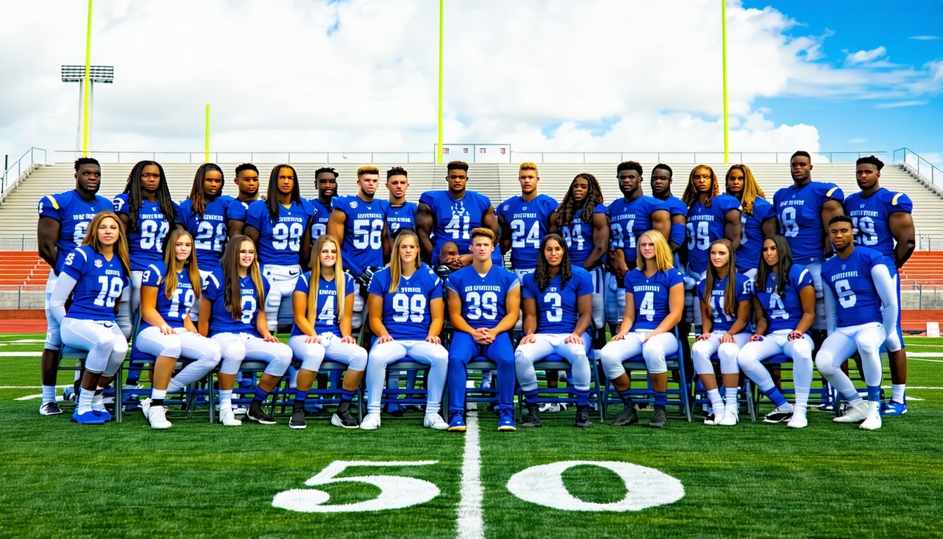 Custom game-day graphic for a high school football team