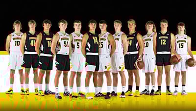 High school athletes featured in dynamic, professional sports graphics